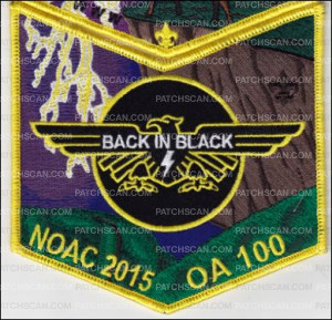 Patch Scan of Wyona Lodge Back in Black NOAC 2015 Trader Pocket Yellow