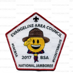 Patch Scan of 2017 NATIONAL JAMBOREE-MIDDLE PATCH - Red Metallic Border