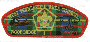 Patch Scan of WOOD BADGE 559-W16 RED BORDER