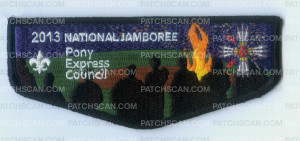 Patch Scan of PONY EXPRESS FLAP 2013 NATIONAL JAMBOREE
