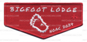 Patch Scan of Bigfoot Lodge NOAC 2024 red flap