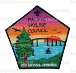 Patch Scan of Pacific Skyline Council 2023 NSJ Center patch black border