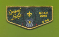 Unami Lodge NOAC 2018 Delegate Flap - Metallic Border Cradle of Liberty Council #525