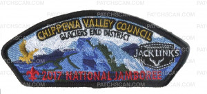 Patch Scan of Chippewa Valley Council - 2017 National Jamboree Jack Links JSP - Glaciers End District 