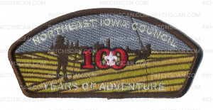 Patch Scan of Northeast Iowa Council 100 Years of Adventure CSP 2017