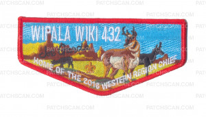 Patch Scan of Home of the 2016 Western Region Chief Flap Red
