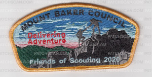 Patch Scan of Mount Baker Council - Delivering Adventure FOS 2020 - Tan Border