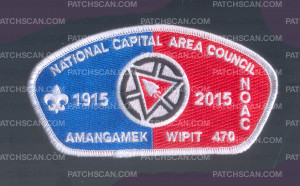 Patch Scan of K124293 - National Capital Area Council - Amangamek Wipit 470 CSP (NOAC)
