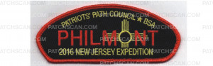 Patch Scan of Philmont NJ Expedition 2016
