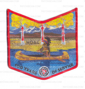 Patch Scan of K123645 - TUPWEE 536 100 YEARS OF SERVICE - NOAC  POCKET PATCH (RED)