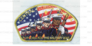 Patch Scan of Popcorn for the Military CSP Marines gold border