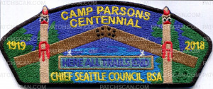 Patch Scan of Camp Parsons Centennial Chief Seattle csp
