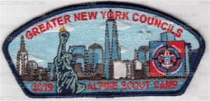 Patch Scan of Greater New York Council Freedom Tower CSP 2019 Camp Alpine NYLT