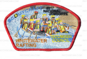 Patch Scan of Tecumseh Council Scoutcraft Whitewater Rafting 2017 NJ JSP