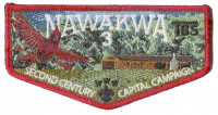 Nawakwa 3 Second Century Capital Campaign Flap (Red Metallic)  Heart of Virginia Council #602