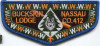 Buckskin Lodge Flaps METALLIC BLUE BORDER
