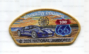 Patch Scan of Rainbow Council 2026 NJ blue car JSP gold met bdr