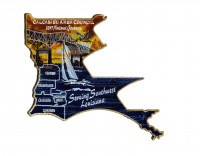 2017 National Jamboree - Calcasieu Area Council - Center - Gold Border  Calcasieu Area Council #209