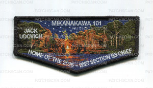 Patch Scan of Mikanakawa 101 Home of the 2026 – 2027 Section G3 Chief (Flap)