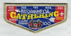 Patch Scan of Chickasaw Council OA Gathering 2025 (Gold Flap)