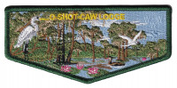 O-Shot Caw Lodge flap green border South Florida Council #84