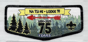 Patch Scan of Na Tsi Hi Lodge 71 OA Flap 75 years
