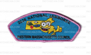 Patch Scan of WMC National Jamboree Contingent 2026(Western Mass State-Pink)