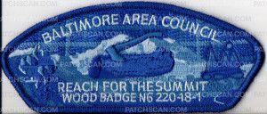 Patch Scan of Baltimore Area Council Reach for the Summit Wood Badge 2018