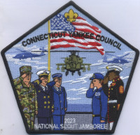 457419- 2023 National Scout Jamboree  center patch  Connecticut Yankee Council #72