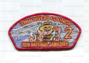 Patch Scan of Twin Rivers Council 2026 NJ 2 JSP red border