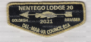 Patch Scan of Nentego Gold FIsh Memeber 2021 Flap