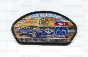 Patch Scan of Rainbow Council 2026 National Jamboree JSP blue car