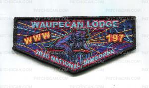 Patch Scan of Waupecan Lodge 197 2026 National Jamboree Spider flap