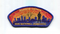 Rainbow Council 2026 NJ Scout with skyline JSP blue border  Rainbow Council #702