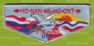 Patch Scan of HO-NAN-NE-HO-ONT Lodge Flap 2026 (Silver Metallic)