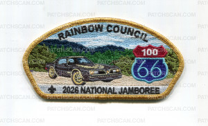 Patch Scan of Rainbow Council 2026 NJ black car JSP gold met bdr