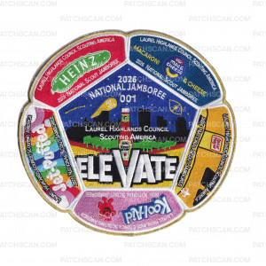 Patch Scan of Laurel Highlands Council 2026 Jamboree Set (Backpatch)