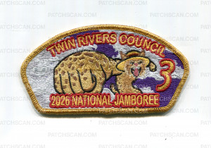Patch Scan of Twin Rivers Council 2026 NJ 3 JSP gold met border