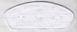 Patch Scan of Conquistador Council - Growing Scouting's Impact CSP - White Ghosted