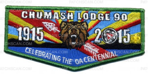 Patch Scan of Chumash Lodge 90- Celebrating the OA Centennial