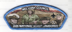 Patch Scan of Mid-Iowa Council 2026 National Jamboree Art Set (Service CSP)