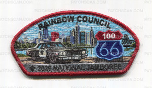 Patch Scan of Rainbow Council 2026 NJ police car JSP red bdr