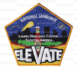 Patch Scan of Laurel Highlands Council 2026 Jamboree Set (Center) Orange