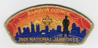 Rainbow Council 2926 NJ Scout with skyline JSP gold met border Rainbow Council #702
