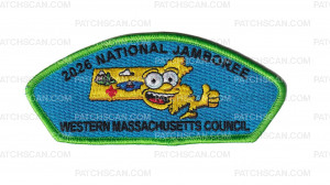 Patch Scan of WMC National Jamboree Contingent 2026 (Western Mass State-Green)