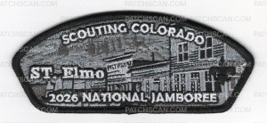 Patch Scan of Scouting Colorado 2026 Jamboree Past Set (St Elmo)