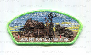 Patch Scan of Last Frontier Council 2026 NJ Dust Bowl JSP lt green bdr