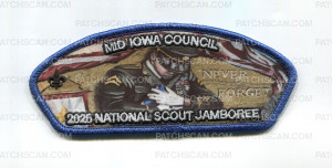 Patch Scan of Mid-Iowa Council 2026 National Jamboree Art Set (Never Forget CSP) Trading Set