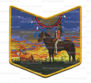 Patch Scan of 74 NOAC 2022 Service pocket patch gold border