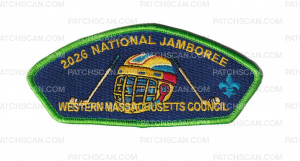 Patch Scan of WMC National Jamboree Contingent 2026 (Hockey helmet CSP - Green)